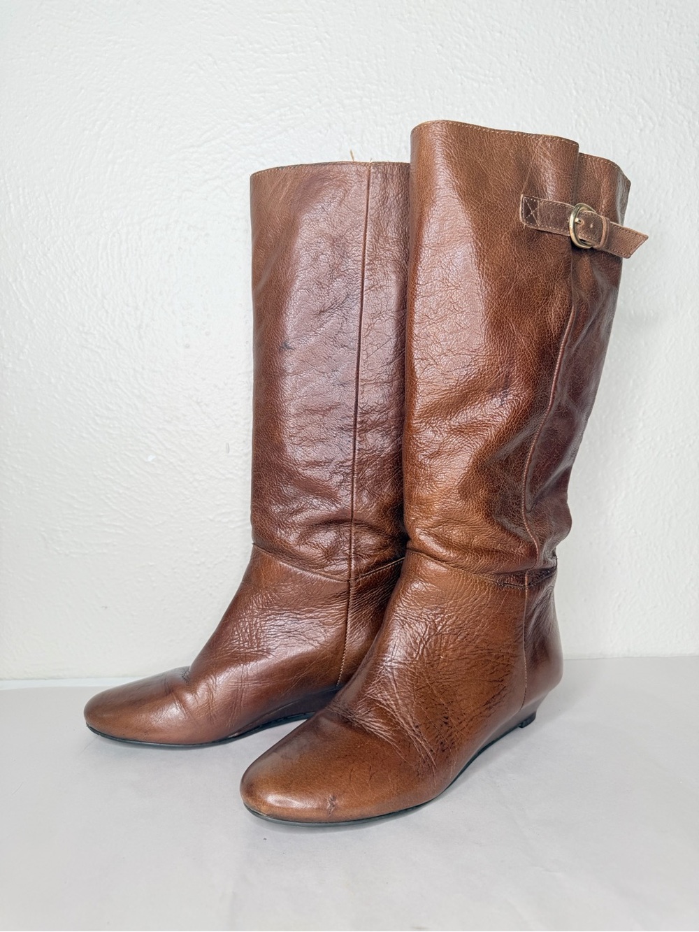 Steve Madden Intyce brown  tall wedge boot
